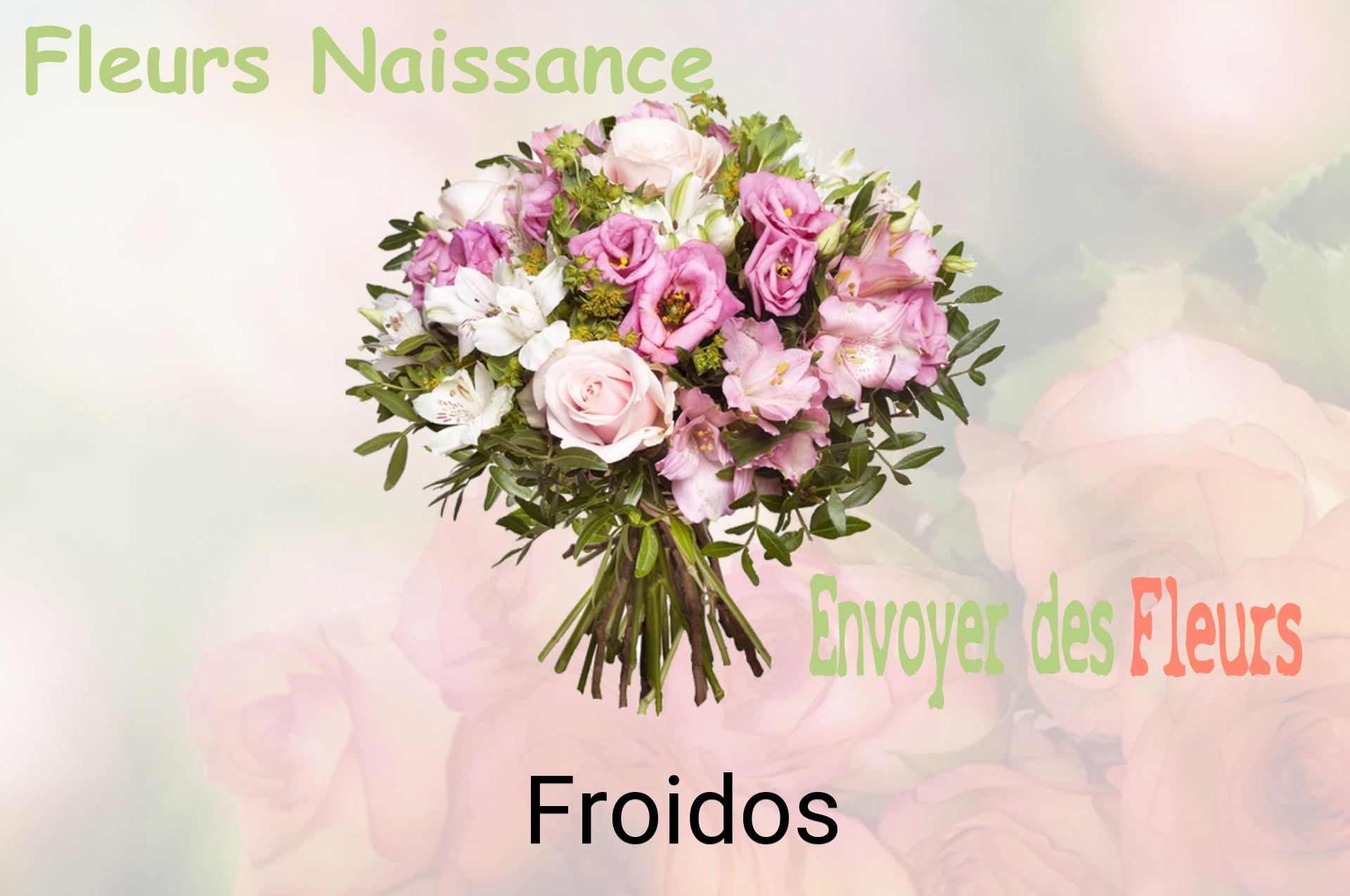 Bouquet de fleurs de naissance livré à Froidos